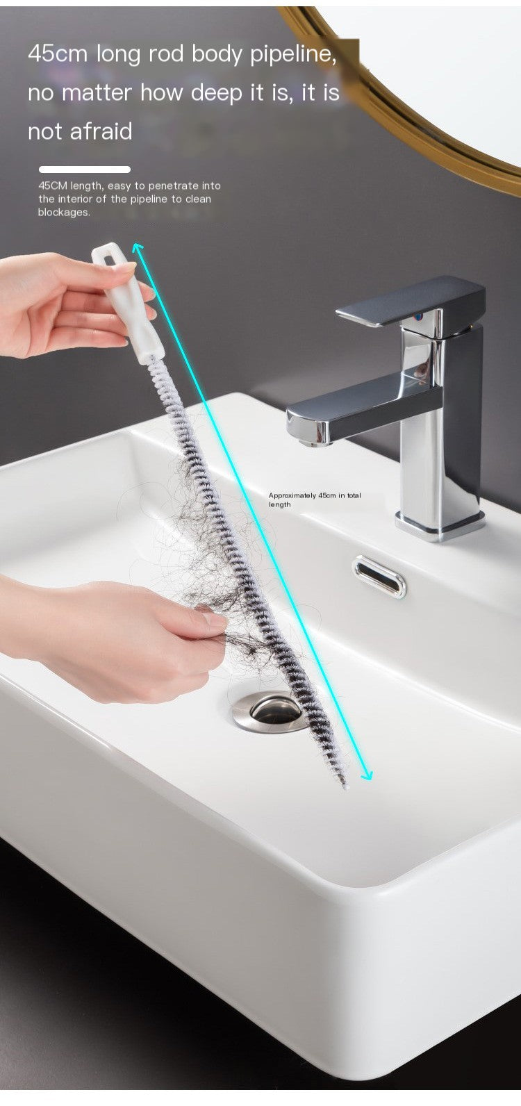 FlexiSink Drain Unclogger Brush