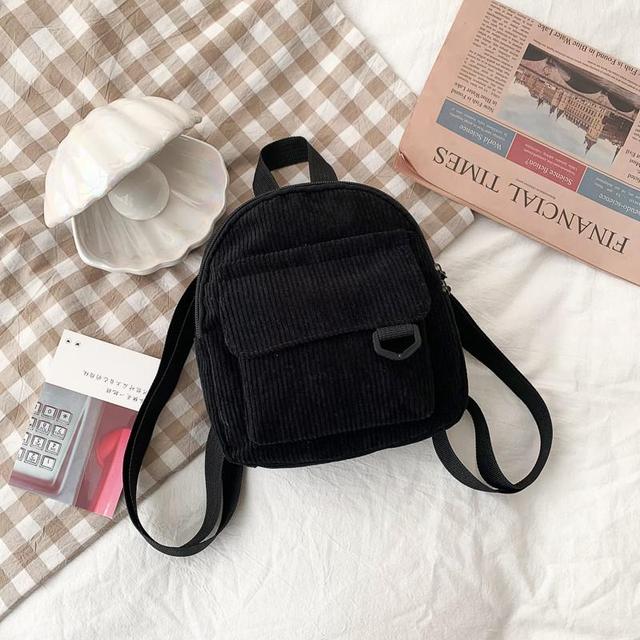 Chic Corduroy Mini Backpack